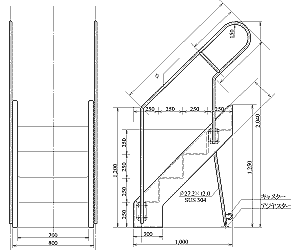 Barrier-Free Ladder size